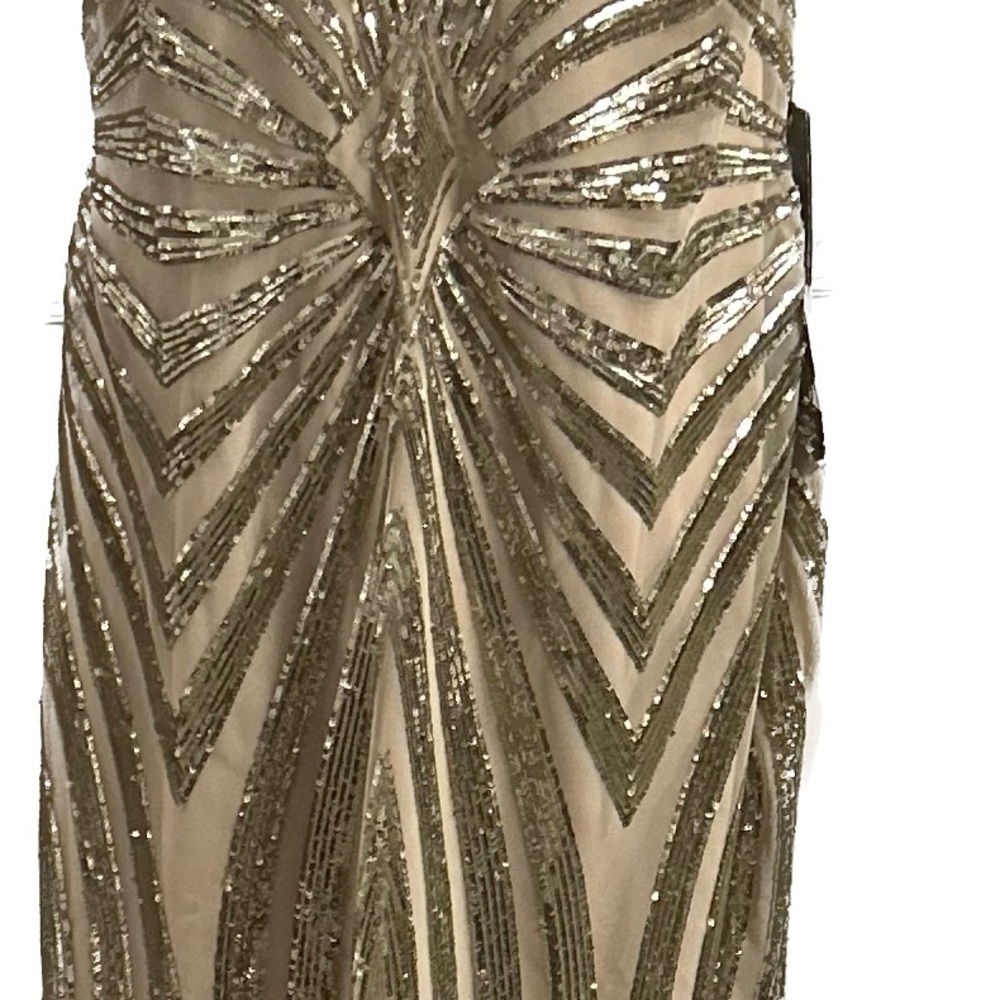 Vince Camuto Sequin gold dress - size 14W - New - Picture 4 of 6